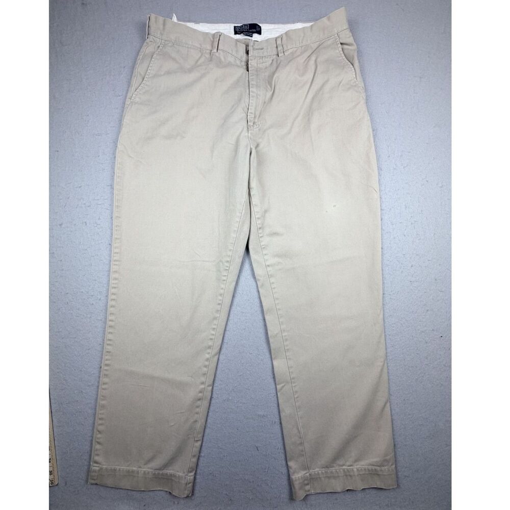 Polo Ralph Lauren Prospect Pant Khaki Tan 38/30 100 Cotton Men Chino Preppy Golf